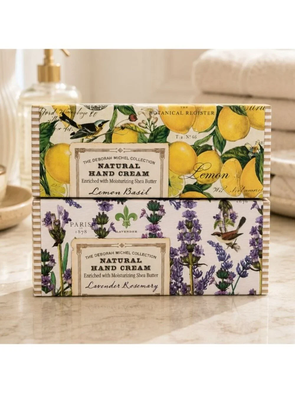 Deborah Michel Hand Cream Lemon Basil Lavender Rosemary w Natural Shea Butter